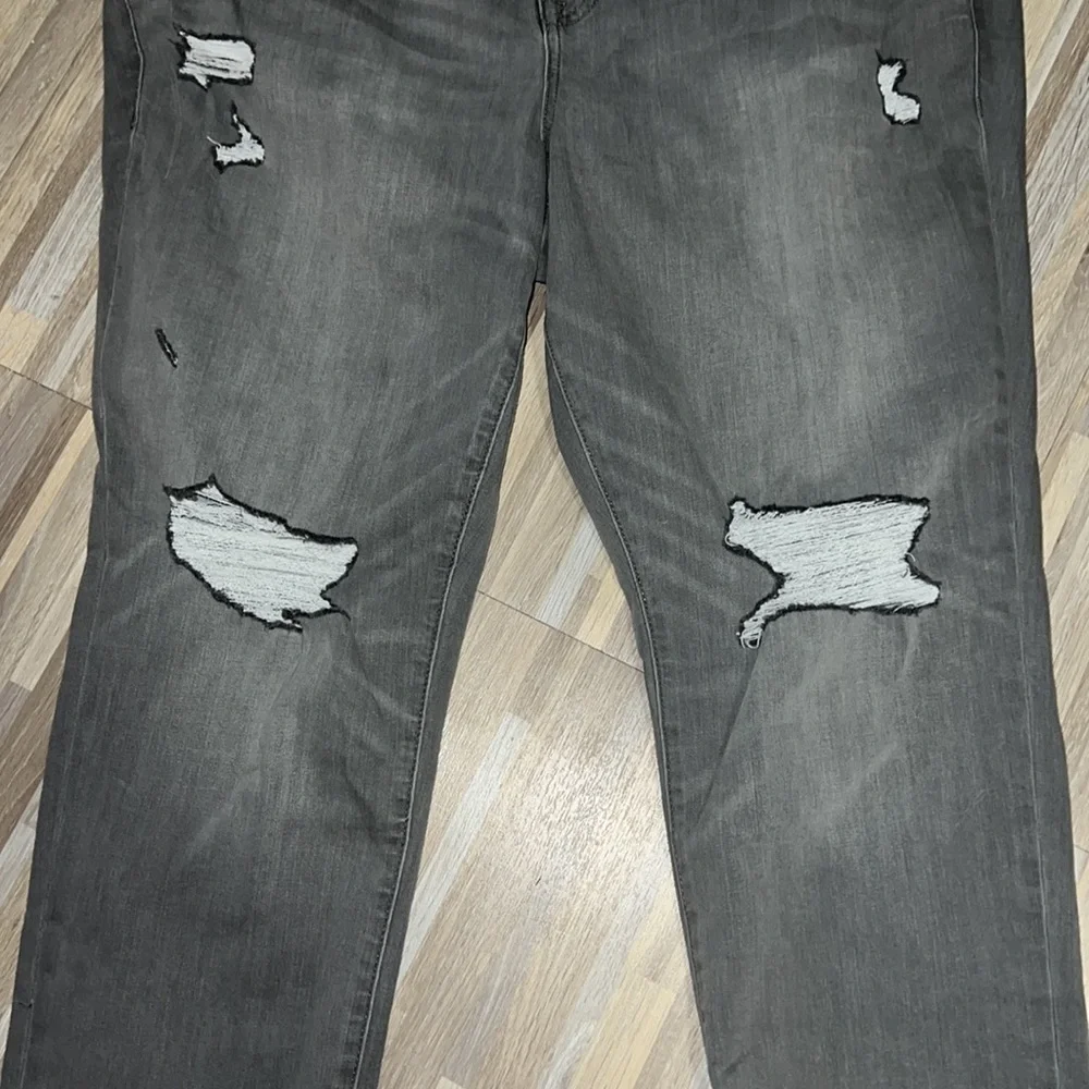 TORRID gray boyfriend straight super soft midrise jeans - Picture 6 of 7